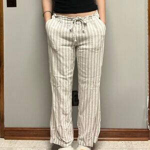 Per Se Cream and Brown Lounge Pants